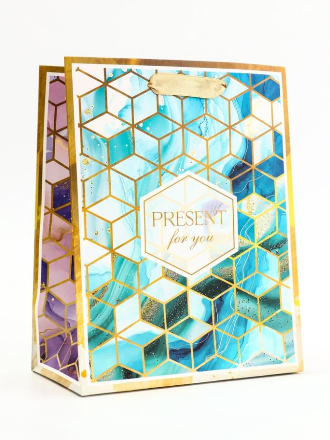 Пакет подарочный 18х23х10 см "PRESENT"