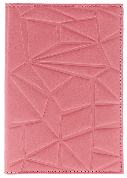 Обложка для паспорта "Geometry" кожа, розовая