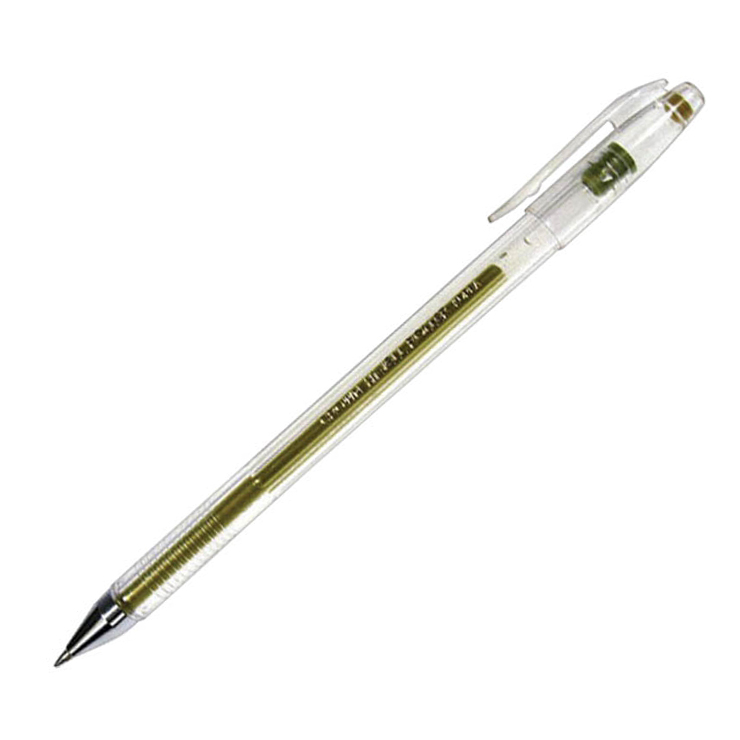 Ручка гелевая Crown "Металлик" золото 0,7мм