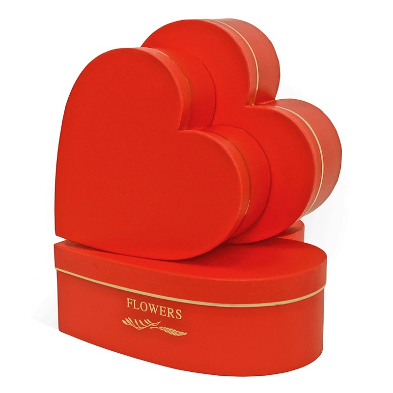 Подарочная коробка "Сердце", 33 х 32,5 х 11,5 см, алый  (3)