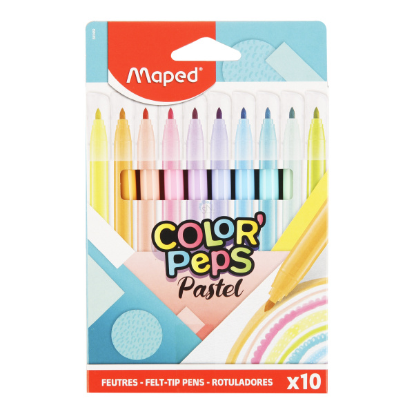 Фломастеры 10 цветов Maped "Color Peps Pastel" 