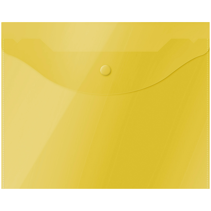 Папка-конверт на кнопке А5 Office Space, 150мкм желтая