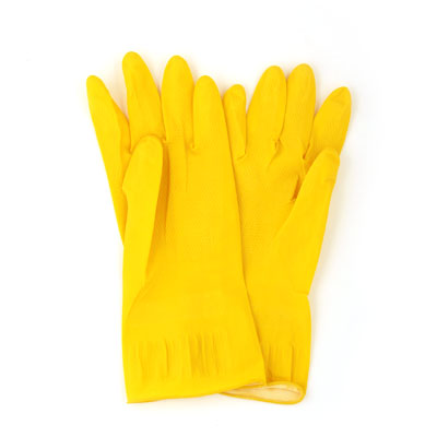 Перчатки резиновые желтые "A.D.M." P-L