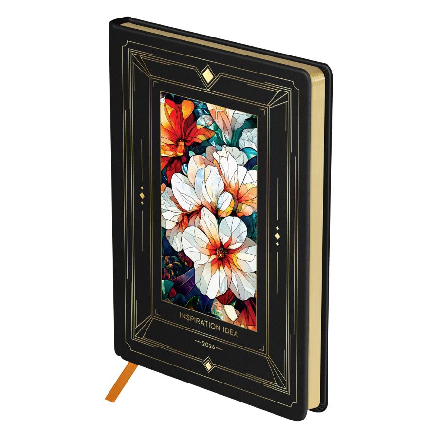 Ежедневник А5 176 л. 2026г, Greenwich Line "Art Deco. Jasmine" кожзам, золотой срез
