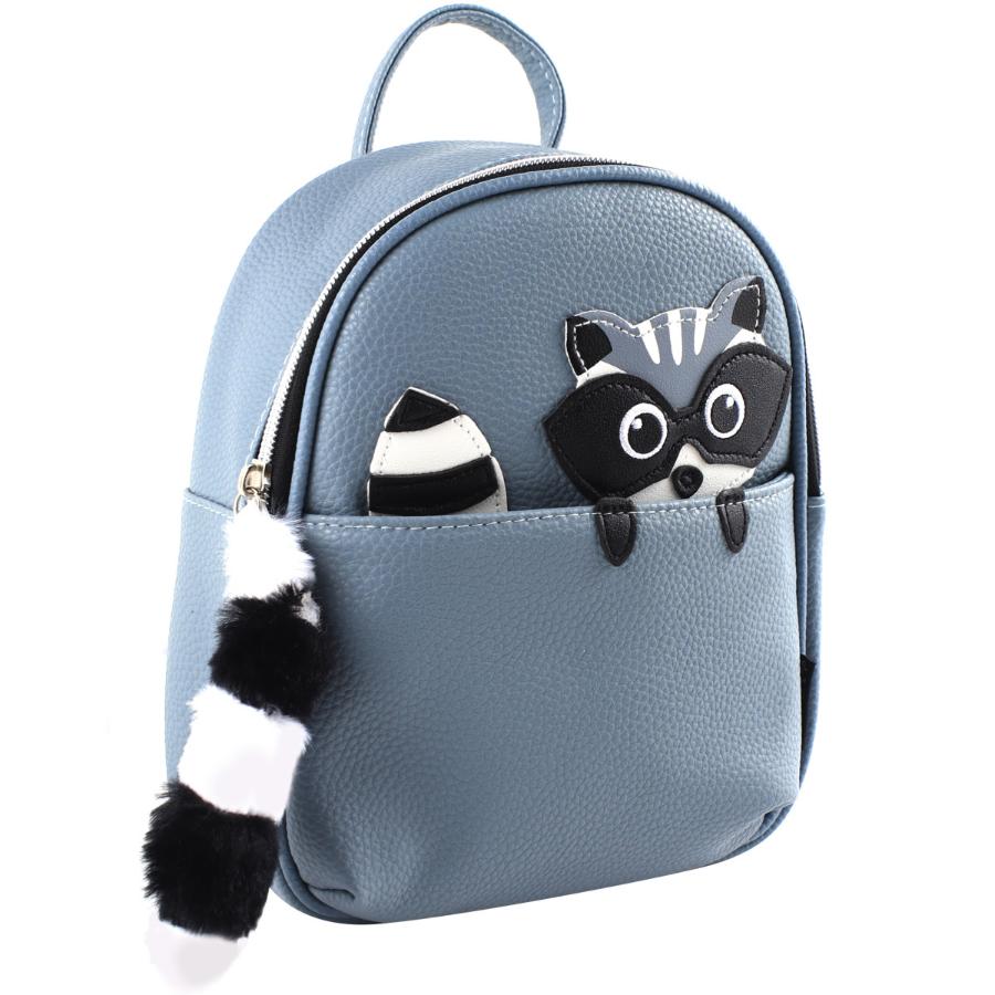 Рюкзак deVENTE "Raccoon", 19х23х8 см, кожзам, серо-голубой