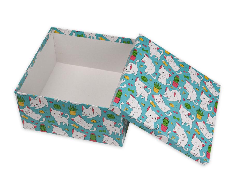 Подарочная коробка Котята 19,5 х 19,5 х 11 см; (3)