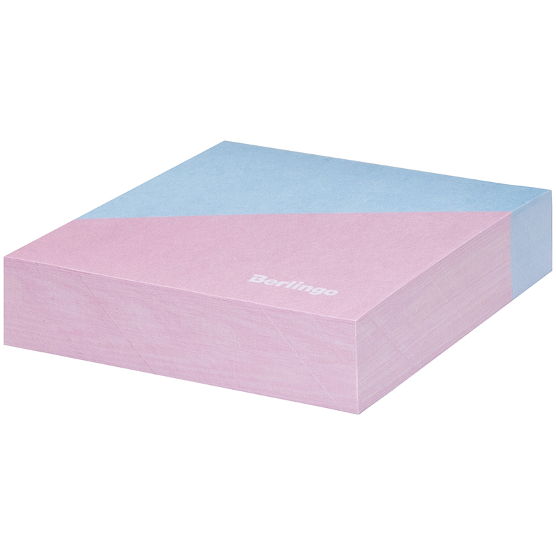 Бумага для заметок Berlingo "Haze" 8,5х8,5х2 см, розовый/голубой, на склейке, 200л