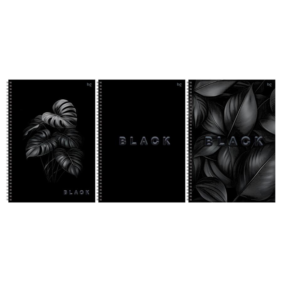 Тетрадь А4 96 л гребень, Just black, soft-touch ламинация
