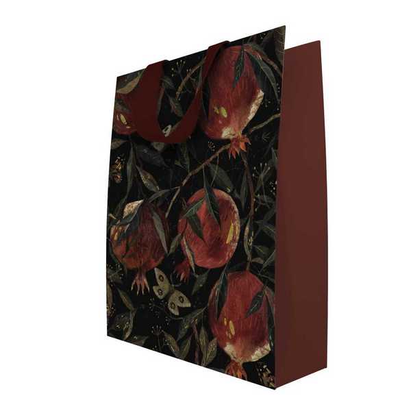 Пакет подарочный  18х23х10 см "FLORA.ГРАНАТ"