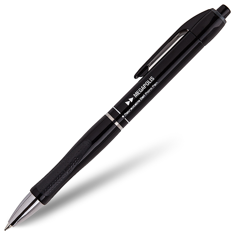 Ручка шариковая автоматическая Erich Krause "MEGAPOLIS" 0,7 мм, черная