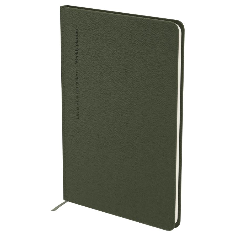 Еженедельник недатированный B5 64л  "Palm. Dark khaki", хаки