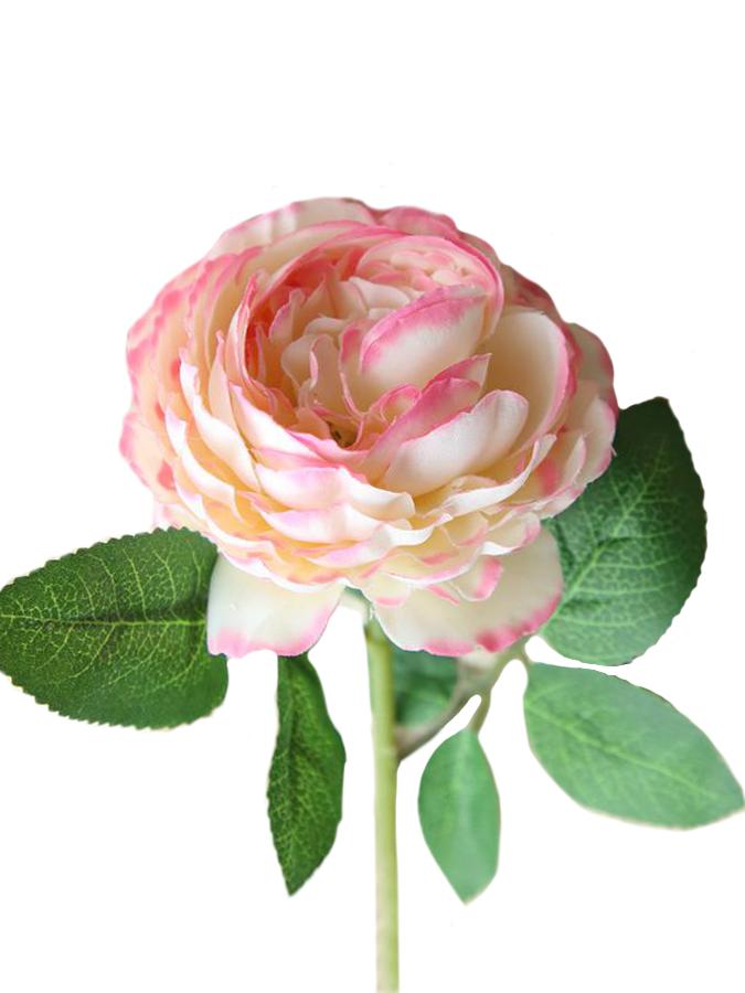 Искусственный цветок "Нежная роза" (искусственный шелк, полиэтилен). 28х9х9см