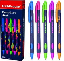 Ручка шариковая автоматическая E.Krause "ULTRA GLIDE ERGOLINE NEXT" 0,7 мм, синяя