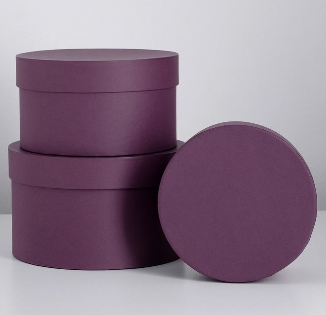 Подарочная коробка "Фиолетовый холст", 18х18х10,5 см