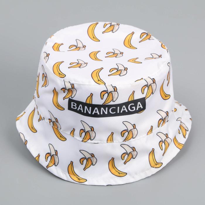 Панама "Бананы", белый