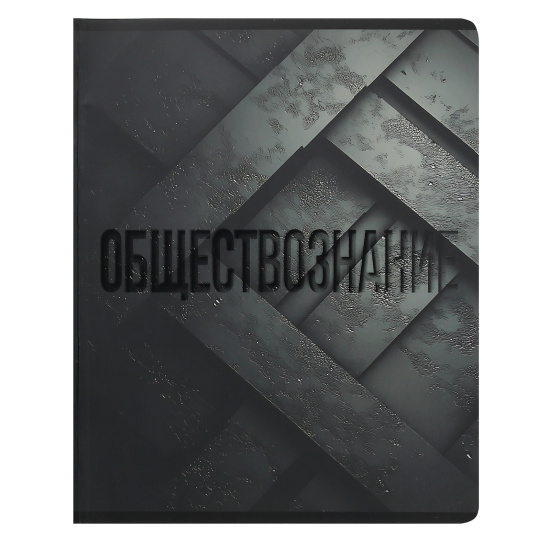 Тетрадь предметная 48 л "Black textures"  Обществознание   