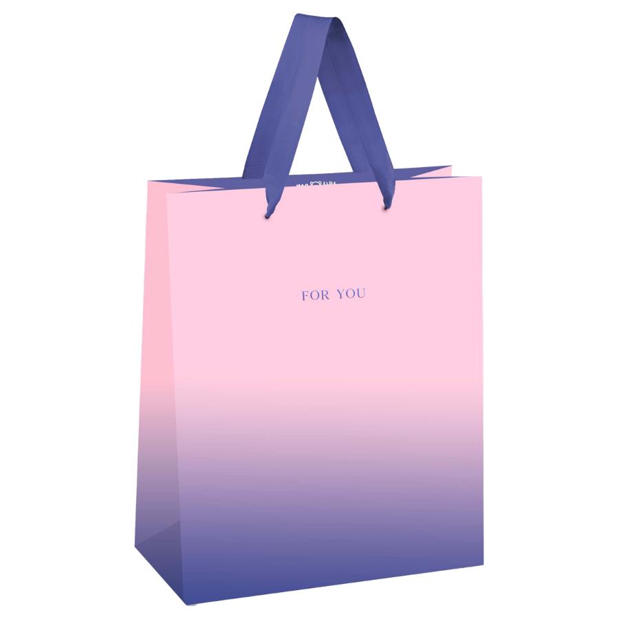 Пакет подарочный 18×23×10 см "Duotone. Pink-Purple gradient"