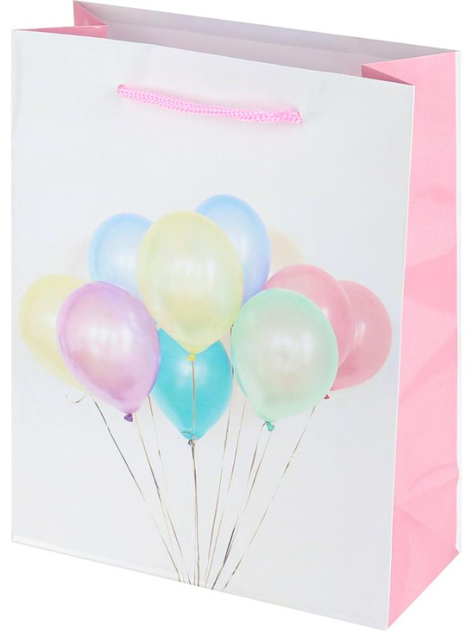 Пакет подарочный 11,5x14,5x6 см "Нежные шары" с глянцевой ламинацией