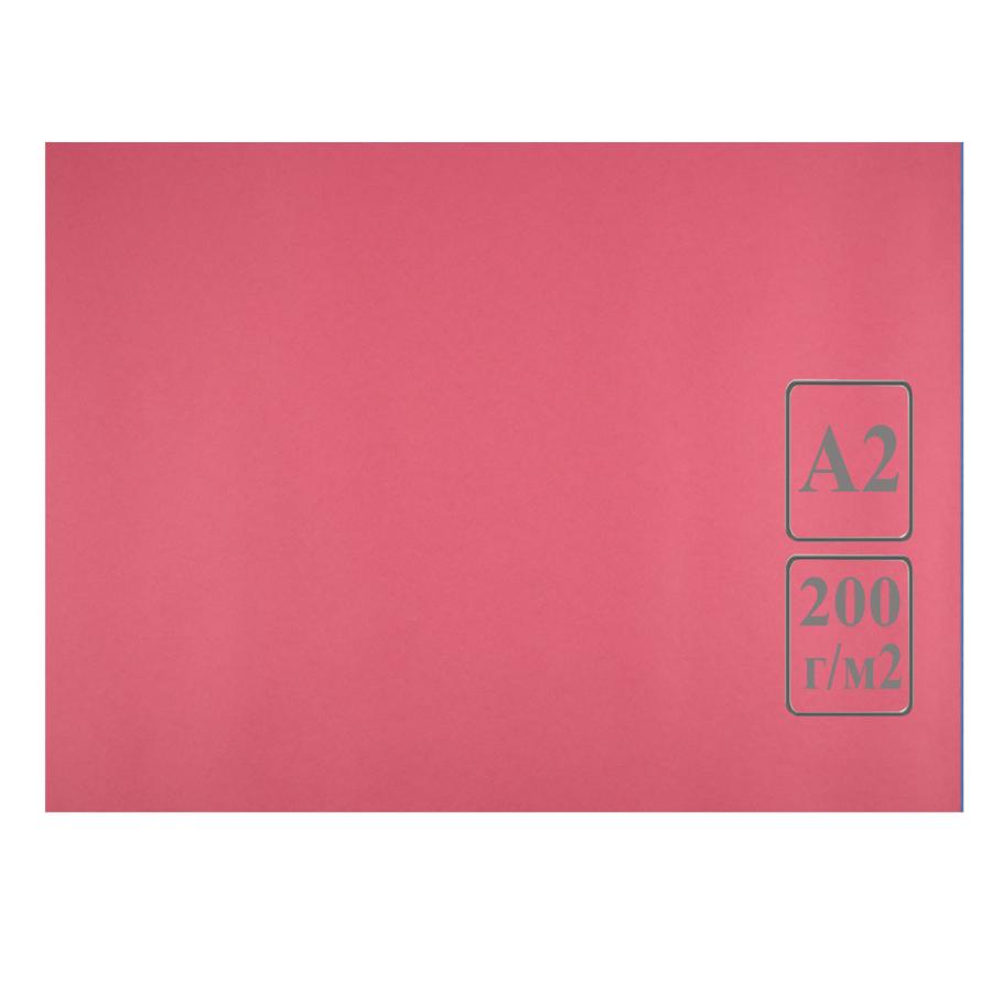 Ватман тонированный, А2 (420х594 мм), 200 г/кв.м, красно-розовый, 1 лист