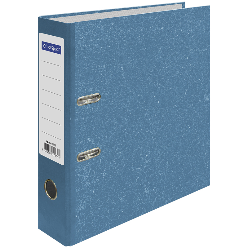 Папка-регистратор Office Space Мрамор, 70 мм, синяя