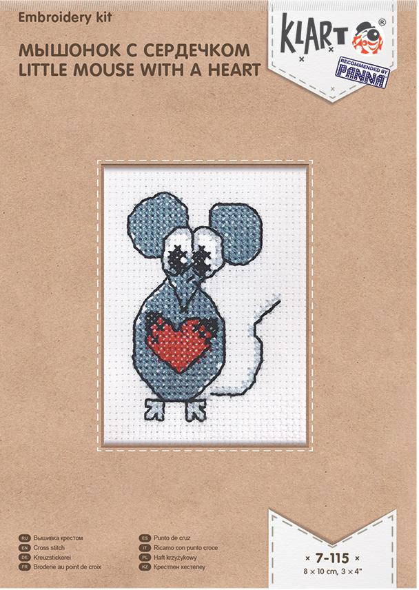 Набор для вышивания "Мышонок с сердечком"
