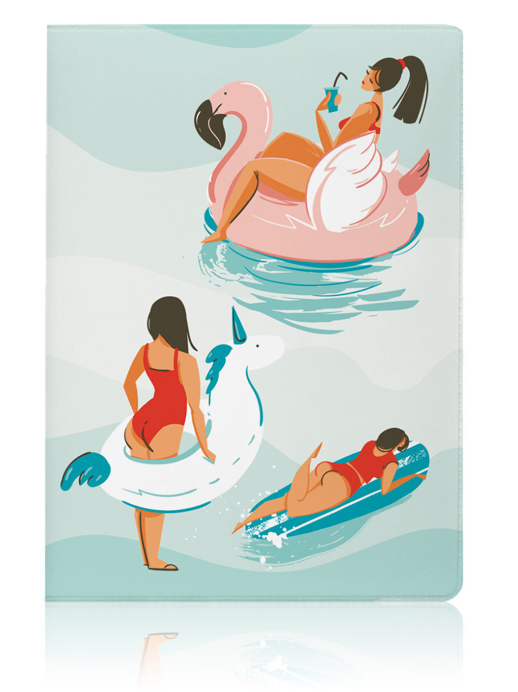 Обложка для паспорта "Girl on unicorn"