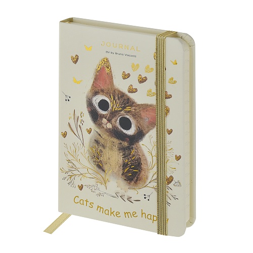 Книжка записная А5 100 л на резинке, MEGAPOLIS JOURNAL "LOVE ME", линия