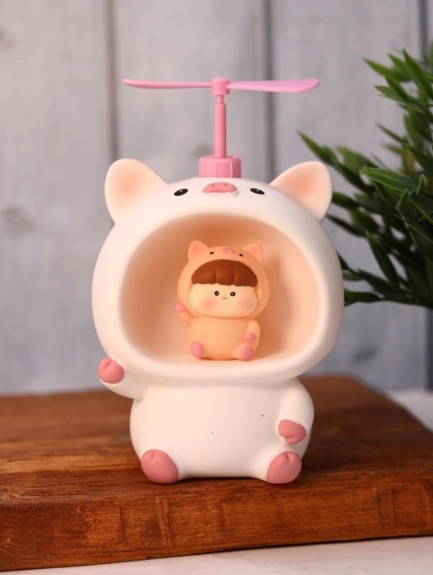 Копилка-ночник "Baby pig fan", white