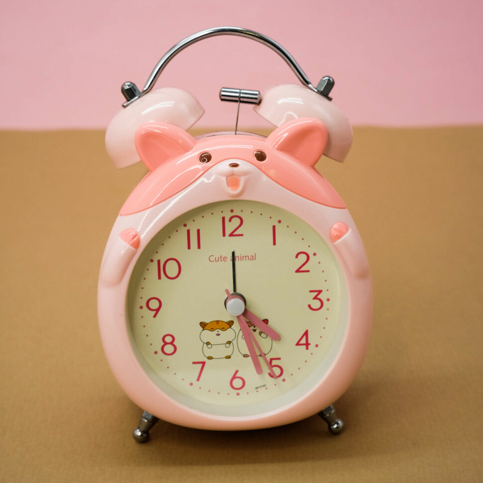 Часы-будильник «Hamster», pink