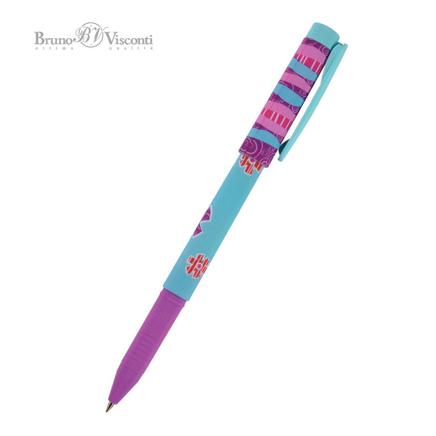 Ручка шариковая Bruno Visconti FreshWrite "Весенние цветы"  0,7 мм, синяя 
