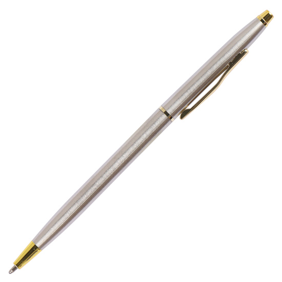 Ручка шариковая подарочная серебряный корпус FIORENZO синяя
