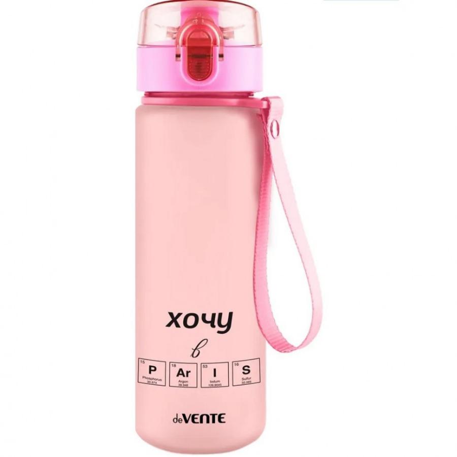 Бутылка 560 мл "deVENTE. Paris", розовая, матовая, с диффузором, с текстильной петлей
