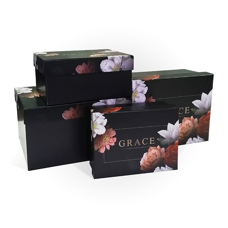 Подарочная коробка "GRACE" 19 х 15 х 9 см, черная (4)
