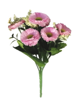 Букет искусственных цветов "Эустомы" из полипропилена, 27x18x14 см