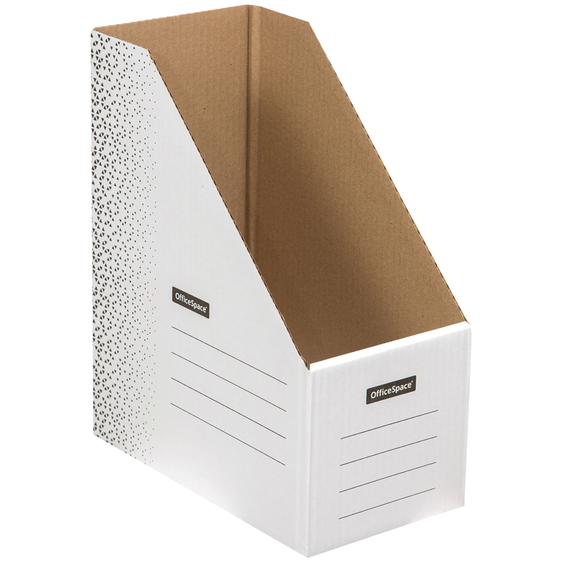 Стойка-уголок для бумаг Office Space, ширина 150 мм, микрогофрокартон плотный, белая
