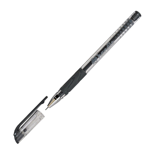 Ручка гелевая Flexoffice "Handle" 0,4 мм, грип, черная