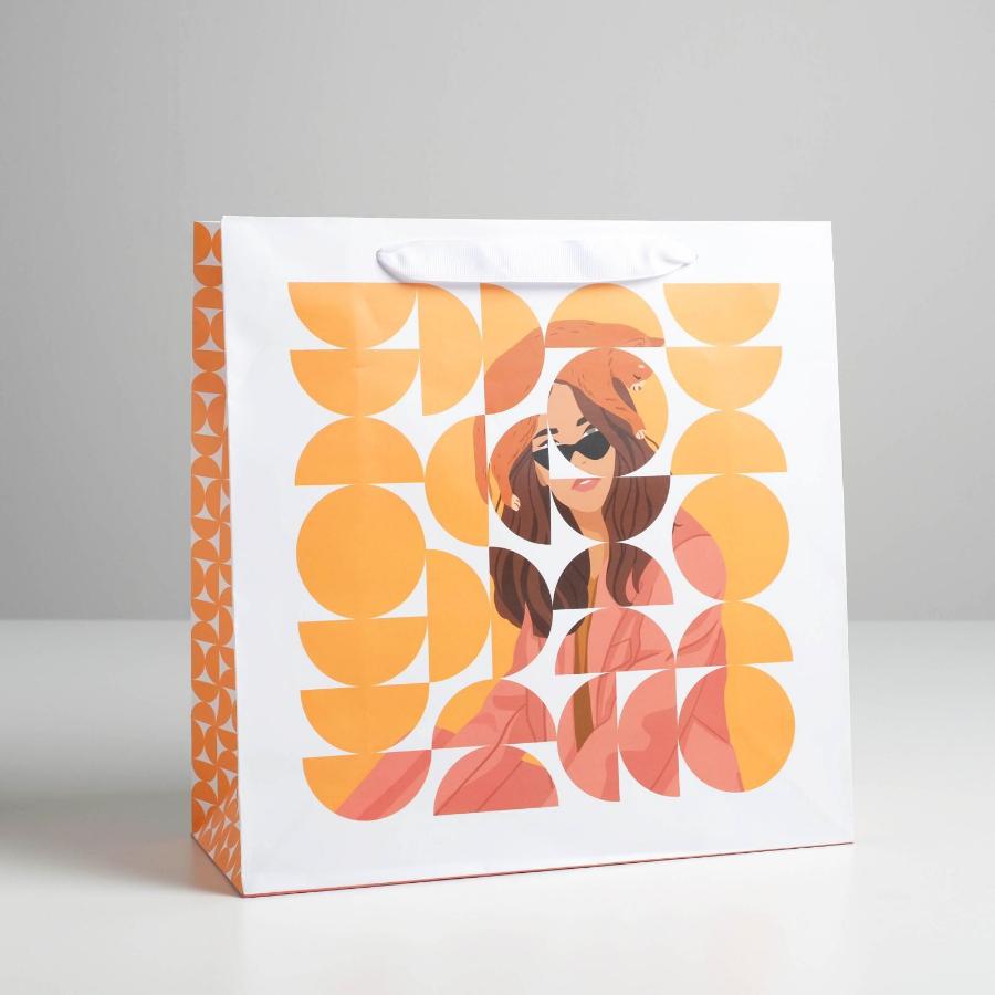 Пакет ламинированный квадратный Life style, 30 × 30 × 12 см