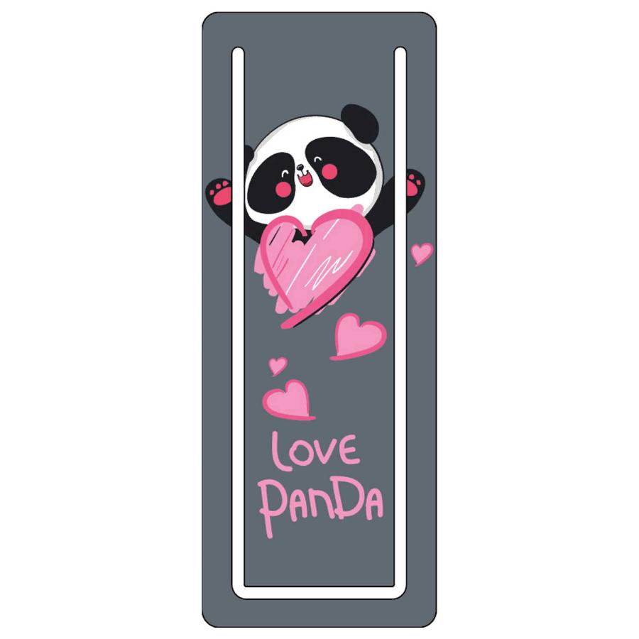 Закладка картонная "Веселая панда", с вырубкой