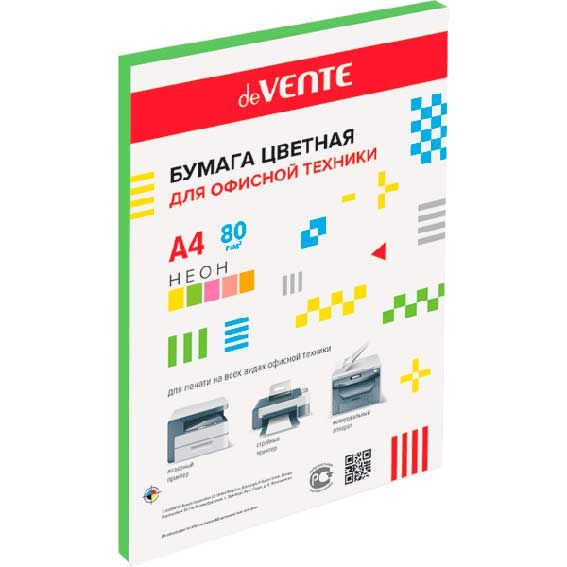 Бумага deVENTE A4  75гр/м. 20л, неоновый зеленый