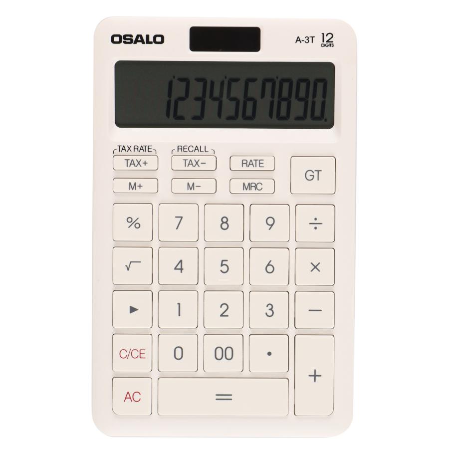 Калькулятор "OSALO A3T" 12 разрядный, настольный, белый