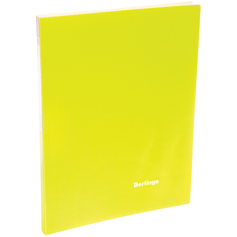 Папка с зажимом Berlingo "Neon", 700 мкм, желтая