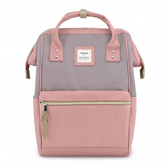 Рюкзак розовый/серый, ткань, 1 отделение HIMAWARI