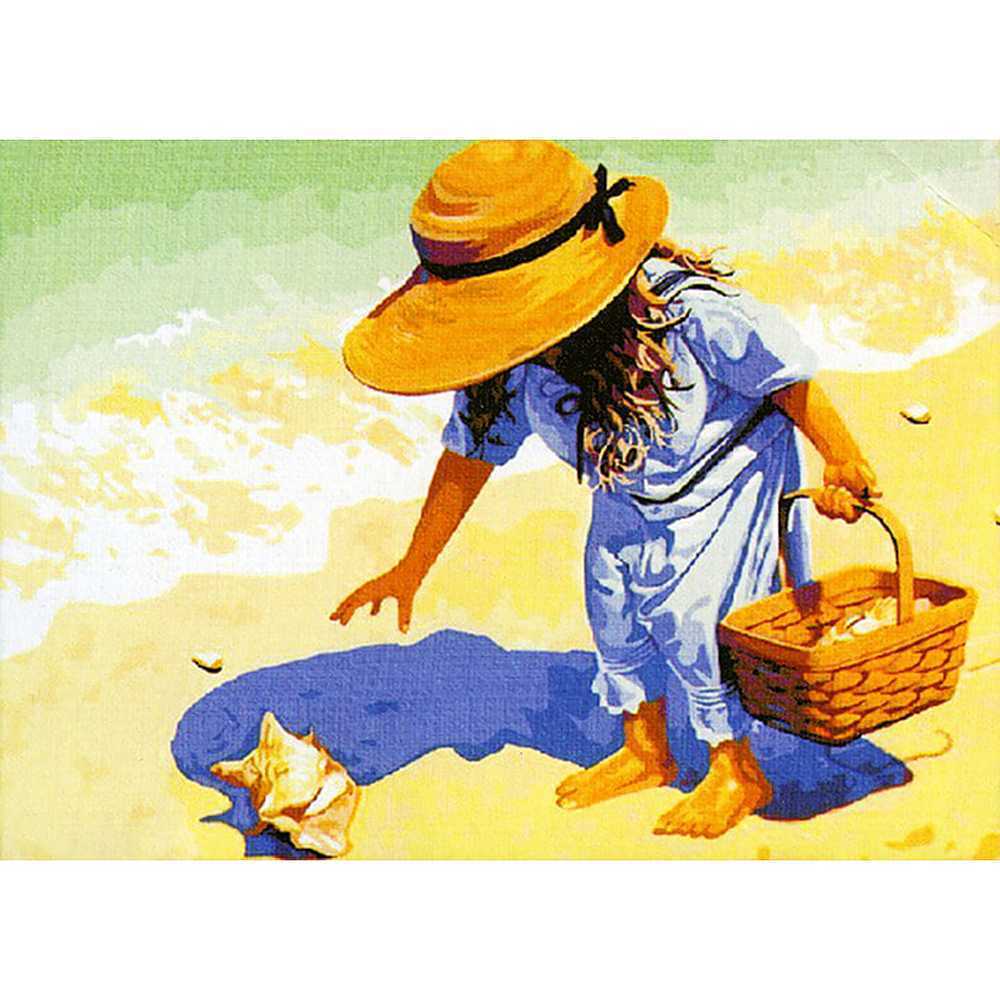 Картина по номерам "На пляж, за ракушками!" 40х50 см