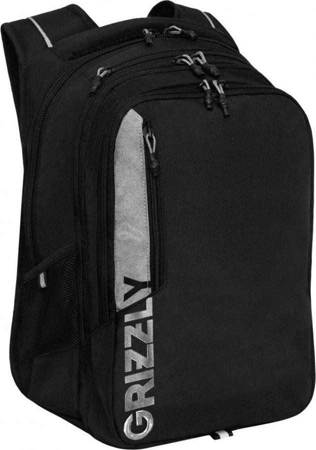 Рюкзак GRIZZLY, 42х31х22 см, черный-серый
