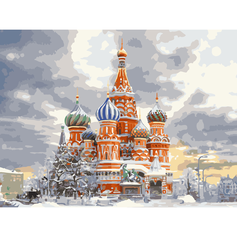 Картина по номерам на холсте "Москва", 30*40