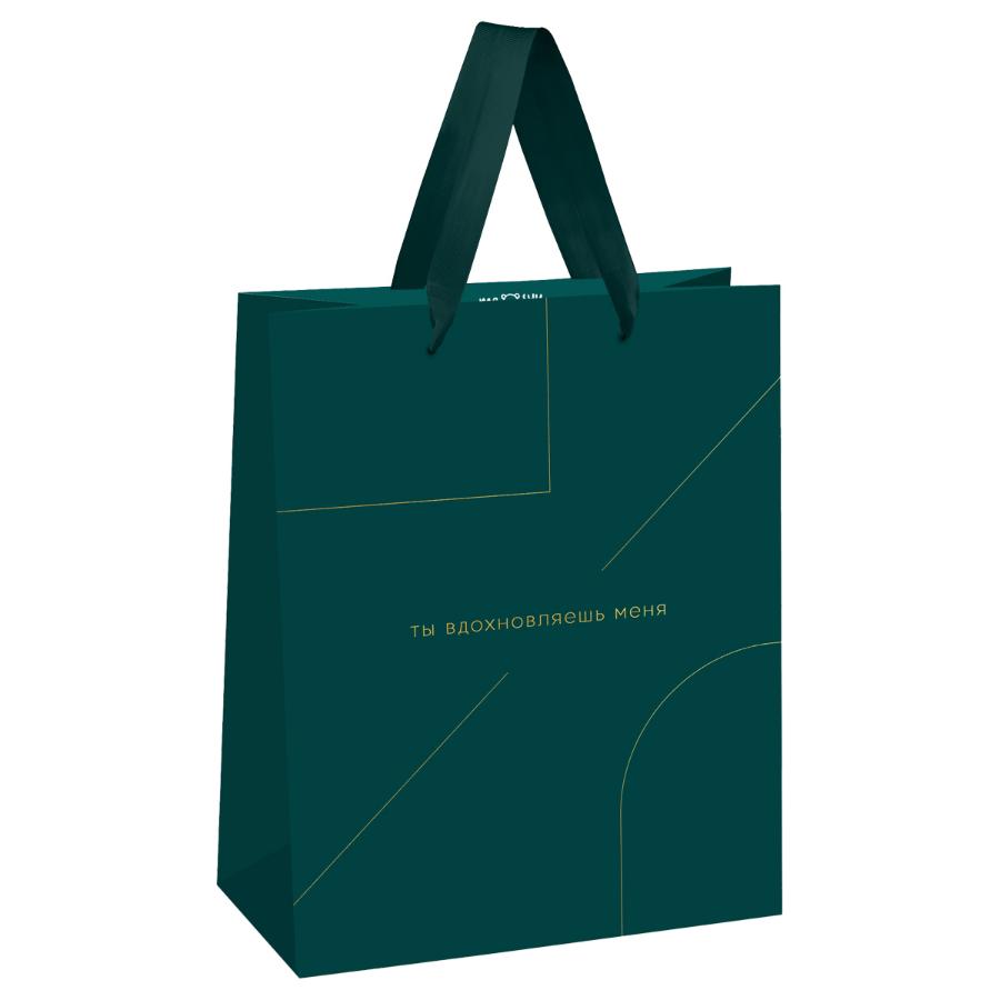 Пакет подарочный 18×23×10 см "Monocolor. Emerald"