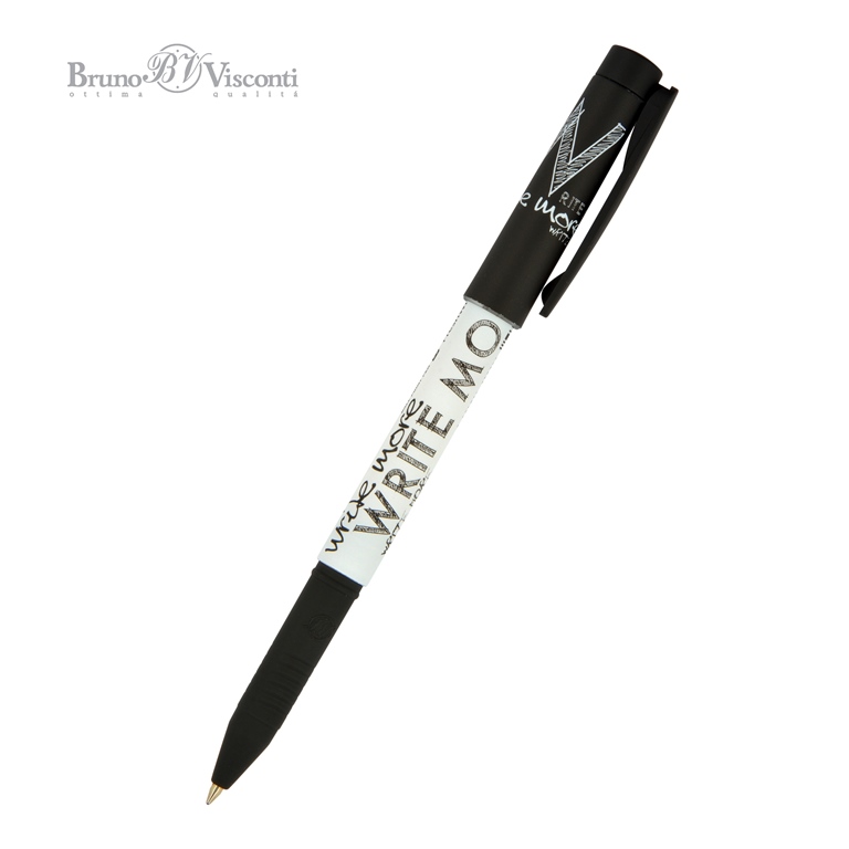 Ручка шариковая Bruno Visconti FreshWrite "Sketches Black & White"  0,7 мм, синяя 