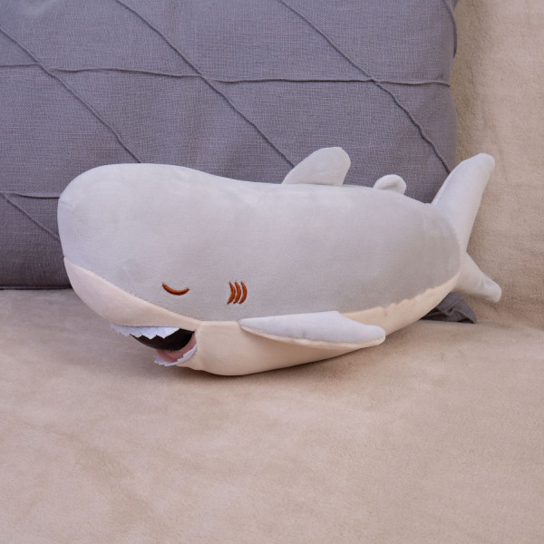 Игрушка мягкая "Акула", 35 см (серая)