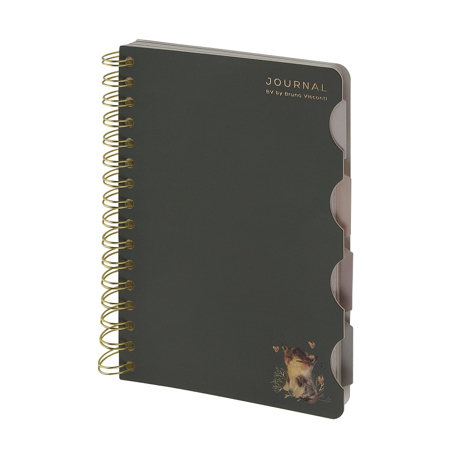 Книжка записная А5 120 л гребень, ART JOURNAL "LOVE ME" с разделителями