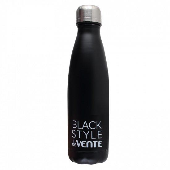 Термос 500 мл "Black Style", с герметичной крышкой-пробкой, матовая черная